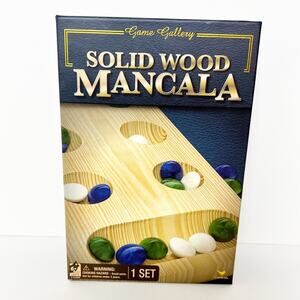 Game Gallery Solid Wood Mancala Game Ages 6+ New in Box